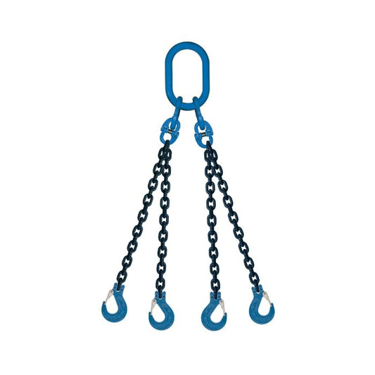 Lifting Chains | 4 Crossroad Slings | WLL: 2.1 to 15 Ton
