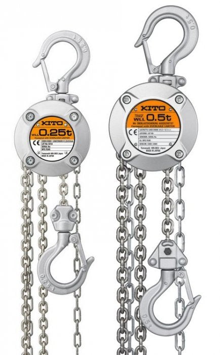 Kito CX Manual Chain Hoist | Workload: 0.25 and 0.50 Ton