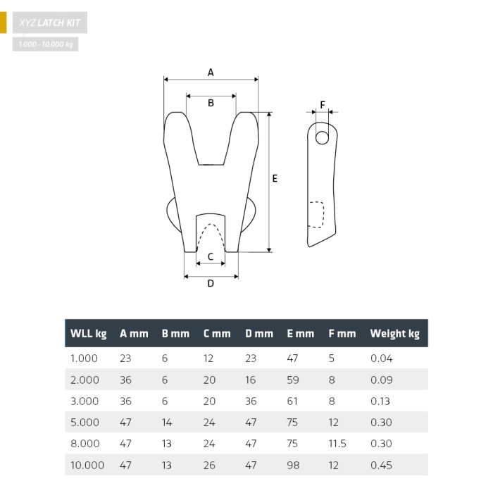 Latch Set | Weld-on Hook Type | WLL : 1.00 to 10.00 Ton
