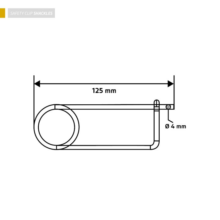 Locking Clip | Safety Bolt | Width: 4 mm