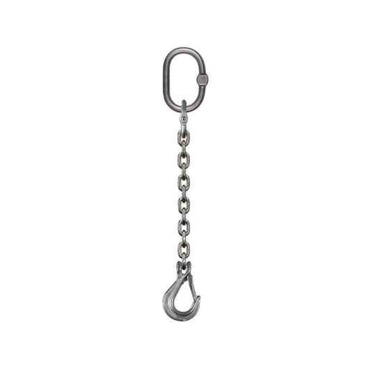 Lifting Chains | Single Leg Flap Hook Sling Chain | Stainless Steel | WLL :  0.7 to 2.7 Ton