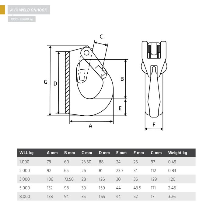 Weld-on Hook | U Hook